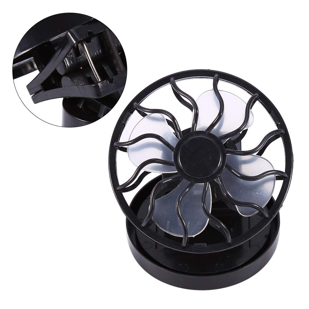 Electric Mini Solar Fan, Air Conditioner Cooling Cell Fan, Clip on Visor or Held by Hand, only Works in the Direct Sun