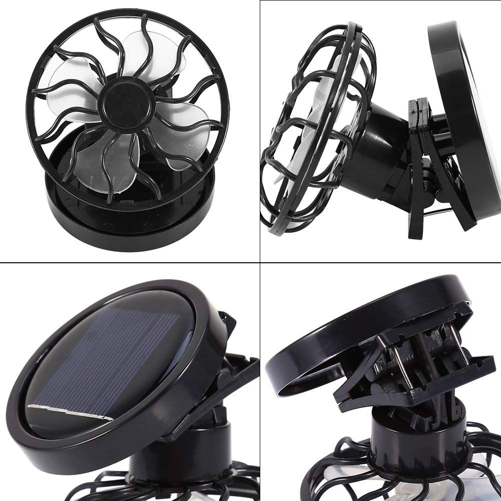 Electric Mini Solar Fan, Air Conditioner Cooling Cell Fan, Clip on Visor or Held by Hand, only Works in the Direct Sun