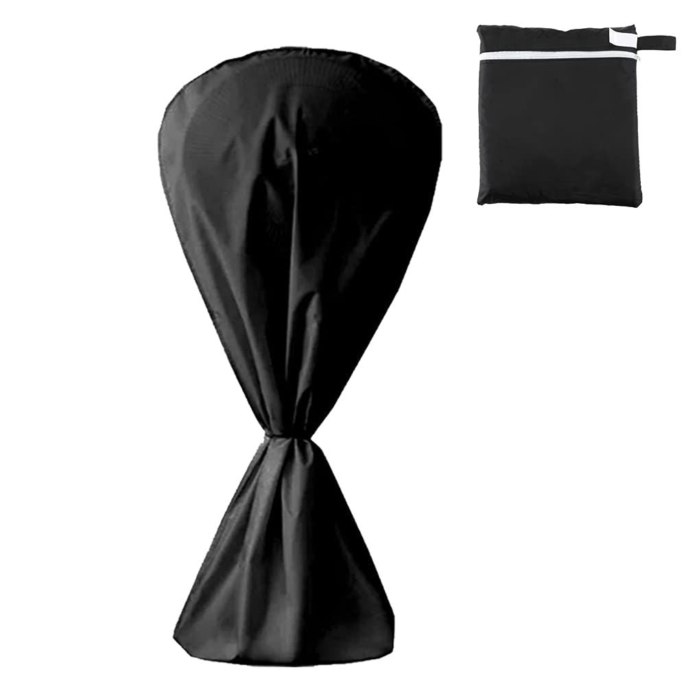 Fan Cover Washable All Electric Fan Sleeve Waterproof Dustproof Protective Cover for Pedestal Stand Fan Floor Fan - Black (Black)