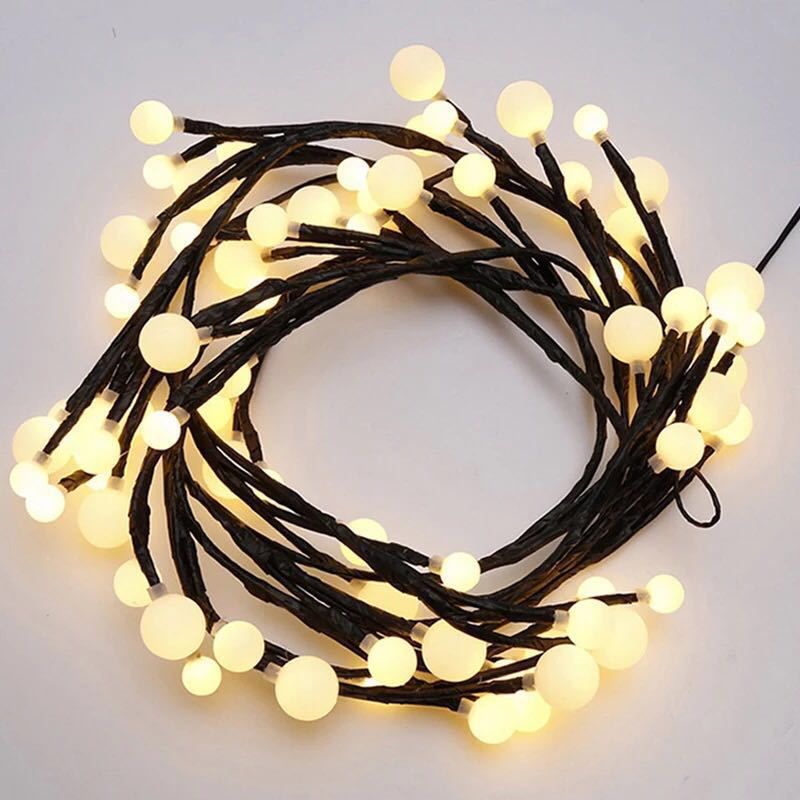 Enchanted Willow Vine Lights for Wall:Twinkling Tree Branch Light for Living Room and Bedroom Home Decor-Warm White Twinkle Tree Lights Lighted(1.8 meters long, 96 lights)