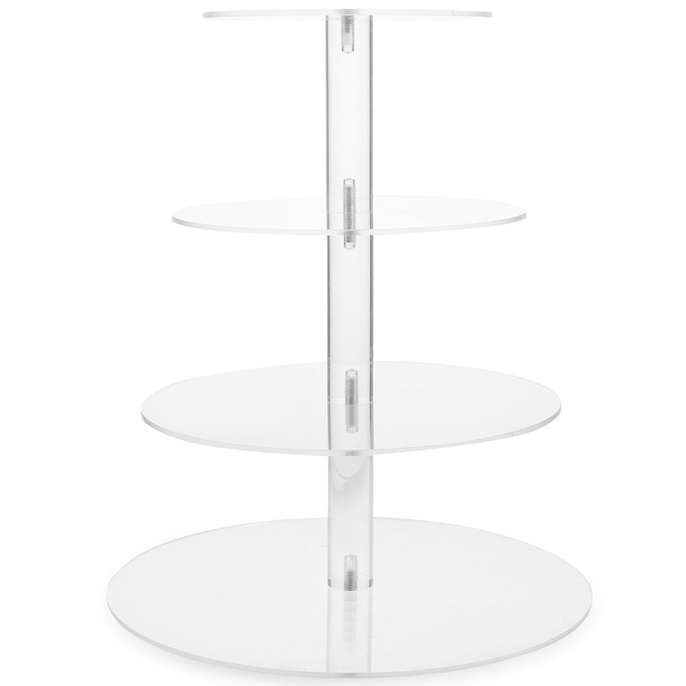 Clear Acrylic Cake and Cupcake Stand Combo for Party Dessert Display 1Set