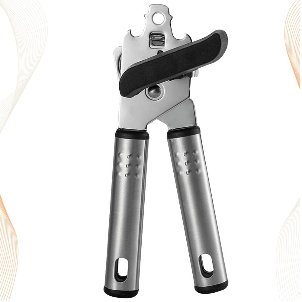 Manual Lid Lifter Can Opener with Knob Easy Operation for Home Kitchens