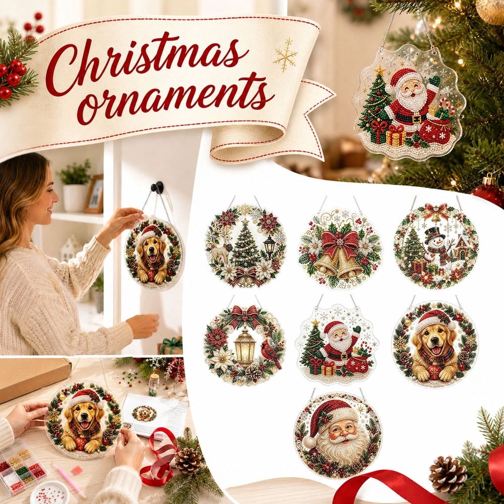 Christmas Pearl Art DIY Kit, Cute Diamond Painting Crafts for Adults, Fall Home Decor Wall Art Painting Kit for DIY Lover Present.G