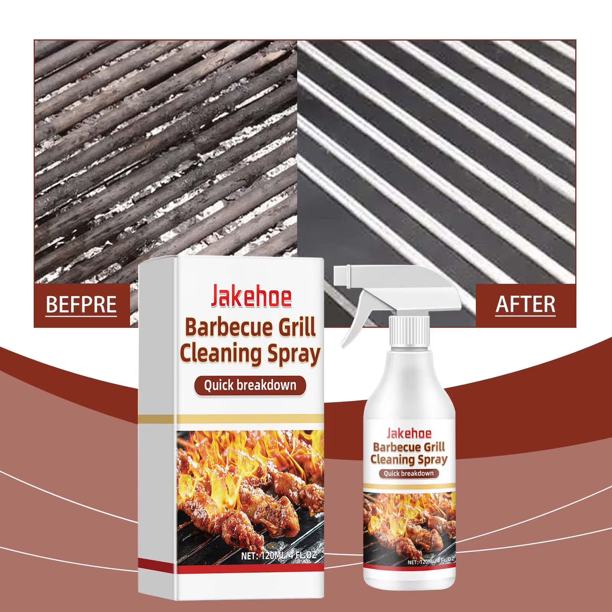 Grill and Grate Cleaner Spray:Cleans and Degreases BBQ Cooking Grates and Racks, Pellet and Electric Smokers