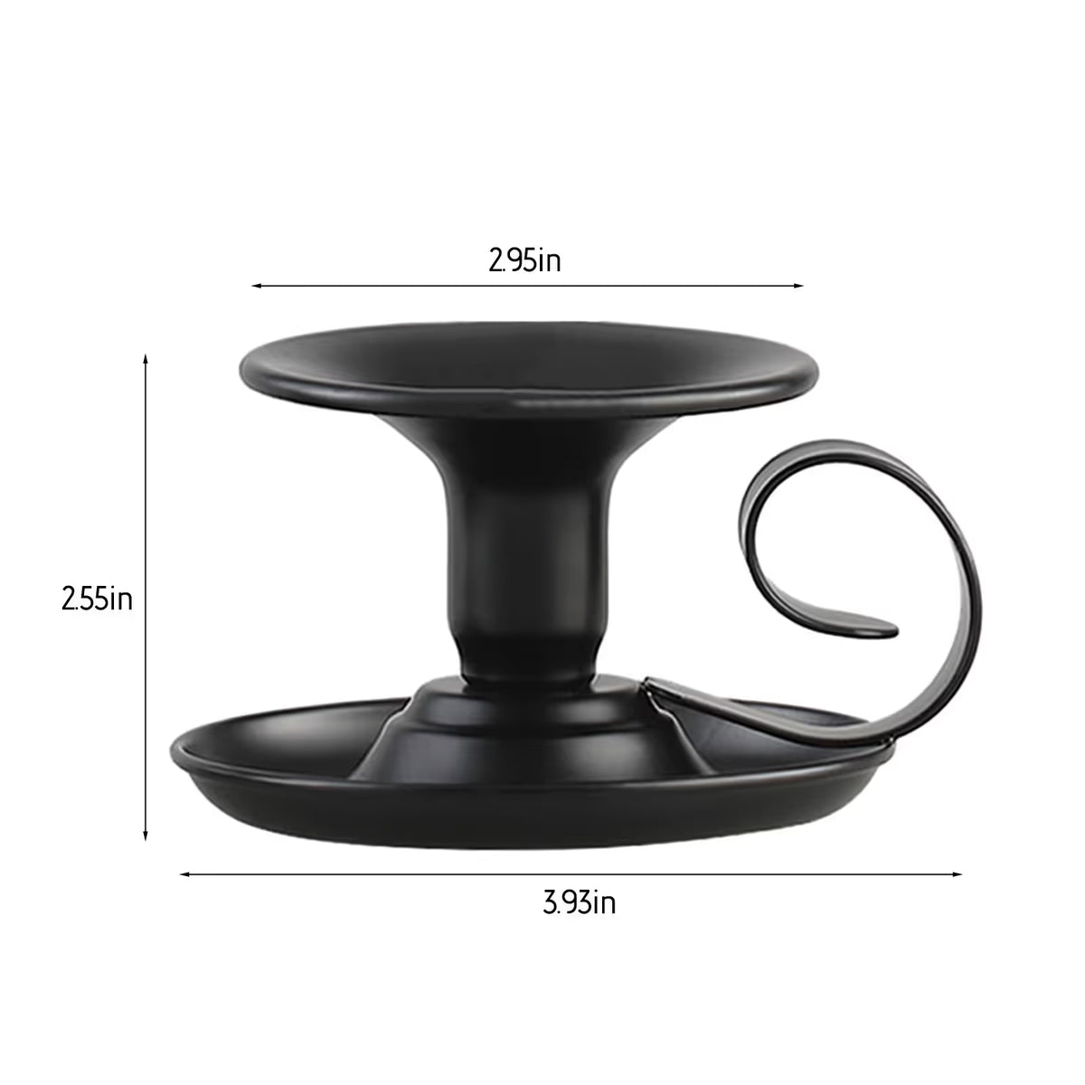 Retro Iron Taper Candle Holder Set of 2, Candlestick Holders Candlelight Stand with Handle Simple Ring Candle Stick Holder for Wedding Dinning Party Dinning Home Events Desktop Table Decor