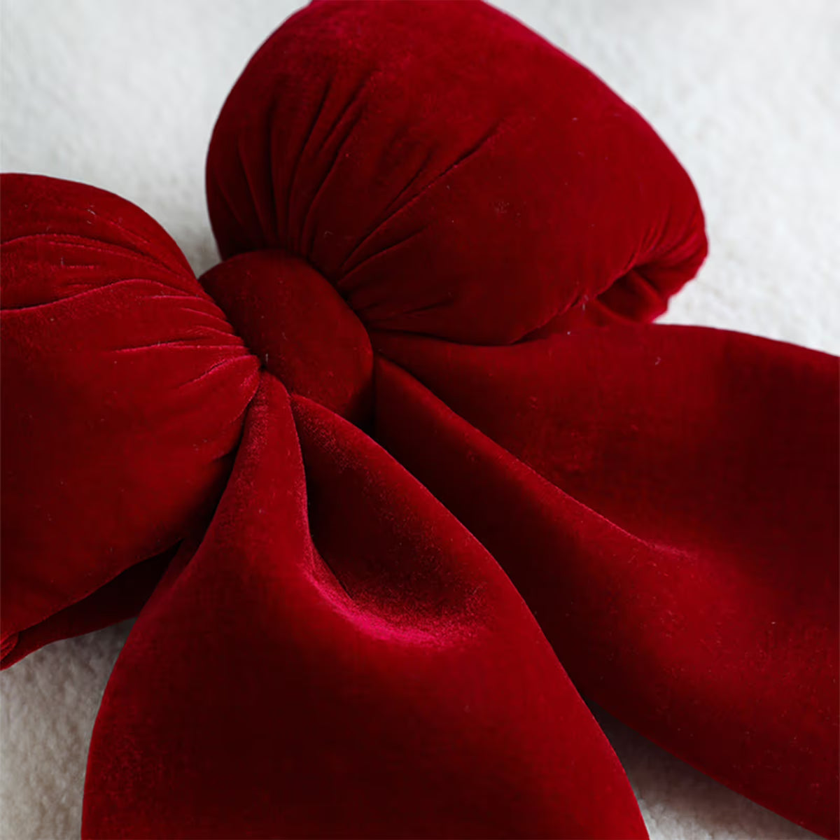 Brick Red Handcrafted Velvet Christmas Wreath Bow, Large Christmas Red Velvet Bows Knots with Stuffed Red Christmas Bows for Winter Christmas Party Favor Home Outdoor New Year Decoration(10in)