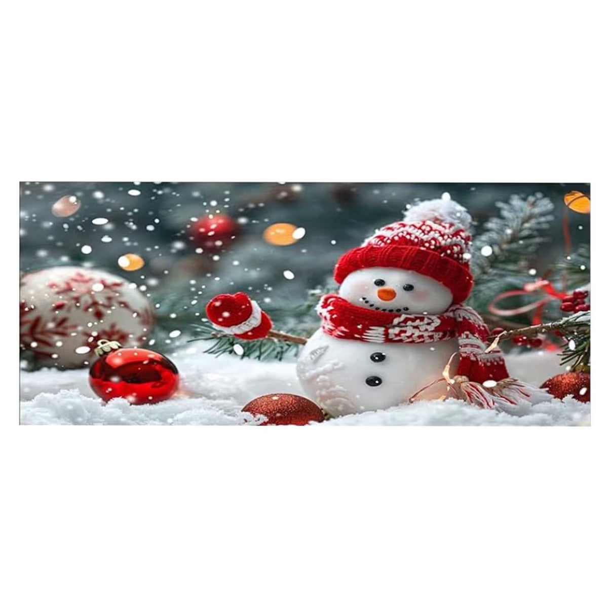 Christmas Holiday Garage Door Banner Snowflake Christmas Backdrop Decor Door Cover Decoration Merry Christmas Banner Photography Backdrop Photo Props for Winter New Year Xmas Party (5 x 6.5ft)