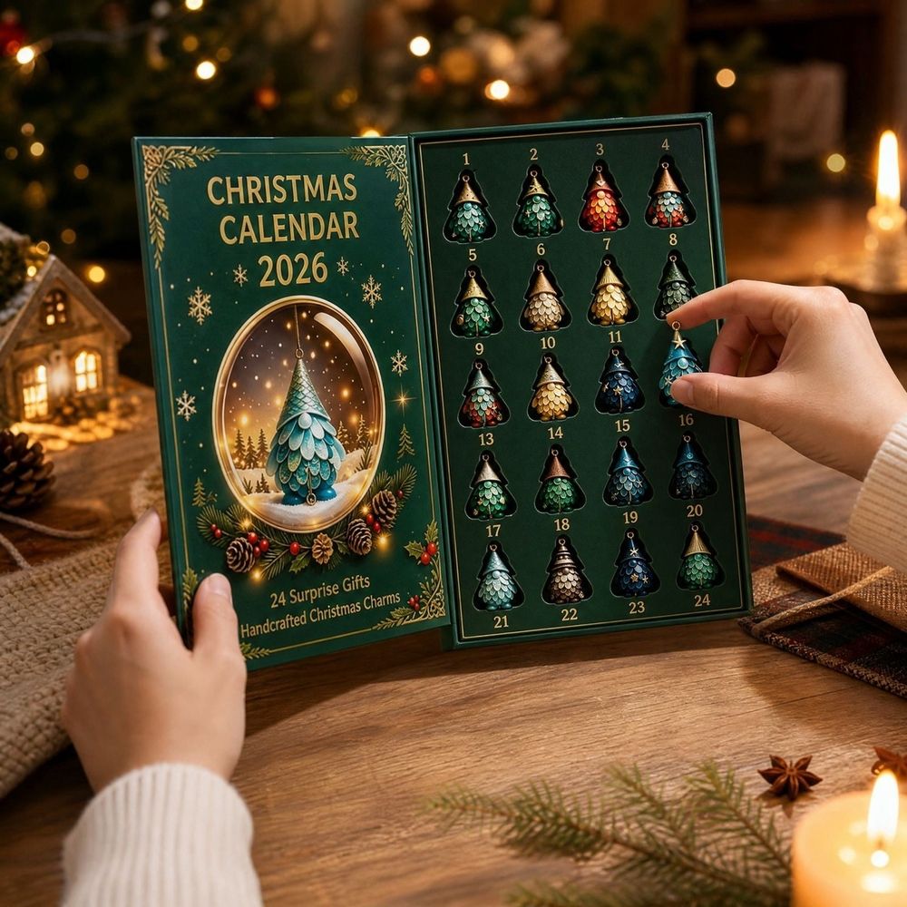 Sea Glass Advent Calendar 2026, Christmas Countdown Calendar with Unique Seaglass Gnome, Gnomes Advent Calendar for Home Decor