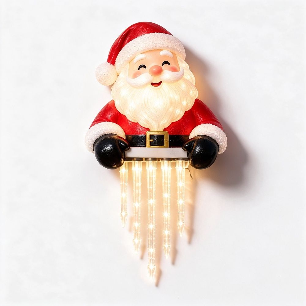 Winter Glow Bear Icicle Light Decor, Christmas Night Light Outdoor, Hanging LED Holiday Lights for Porch Entryway Home Decor