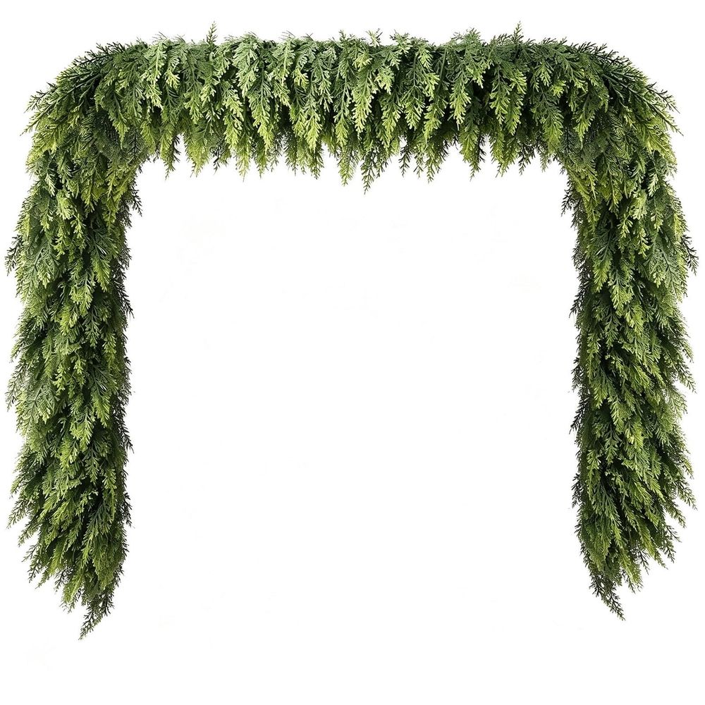 Natural Feel Cedar Artificial Christmas Garland, Christmas Decorations Indoor, Evergreen Christmas Garland 106