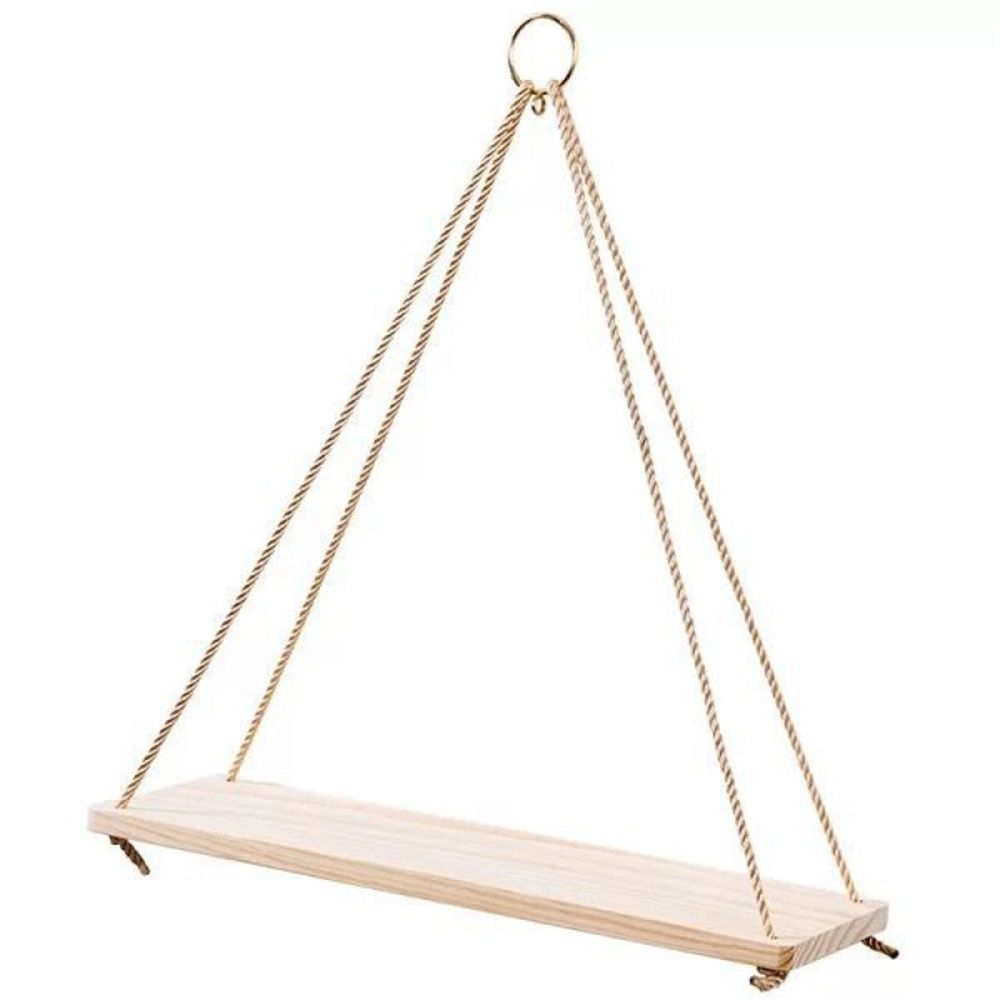 2pcs Hanging Shelves for Indoor Wall and Window - Floating Wall Shelves for Plant Display, Boho Style Home Decor.( 35*14cm)