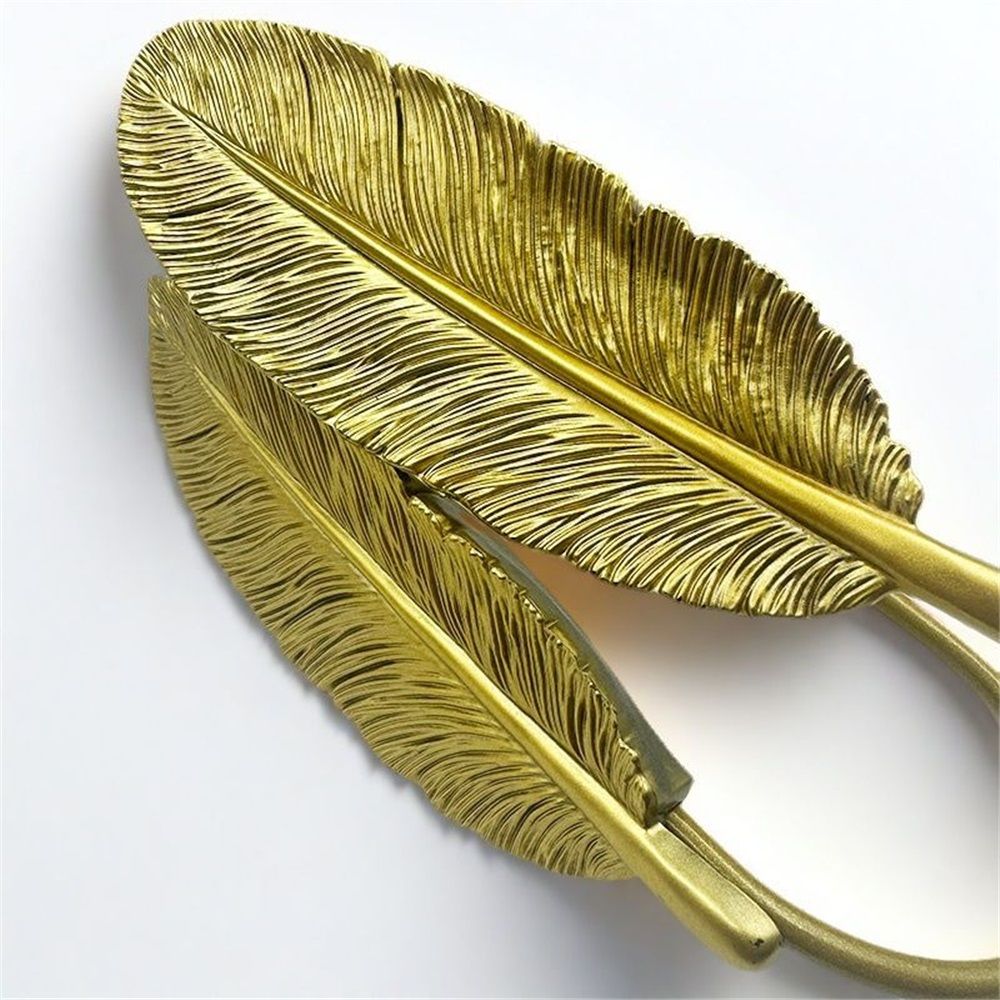 Curtain Tiebacks Gold Vintage Big Leaf Design Curtain Holdbacks Curtain Drapery Holdbacks Tie Back Hook -2pcs(Gold)