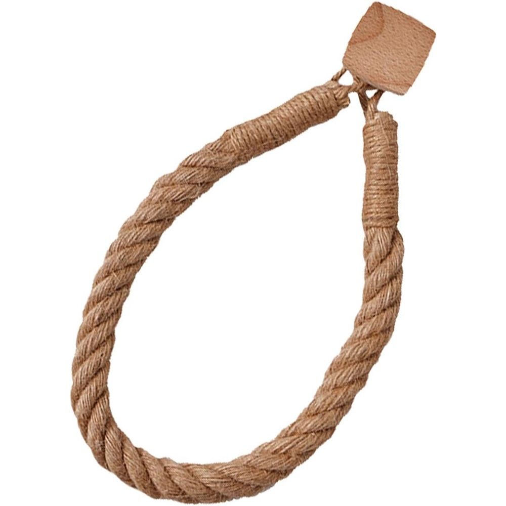 2 Pcs Natural Fiber Rope and Wood Roll Holder NonDrill Design Tissue Storage and Towel Shelf for Rental Homes (square)