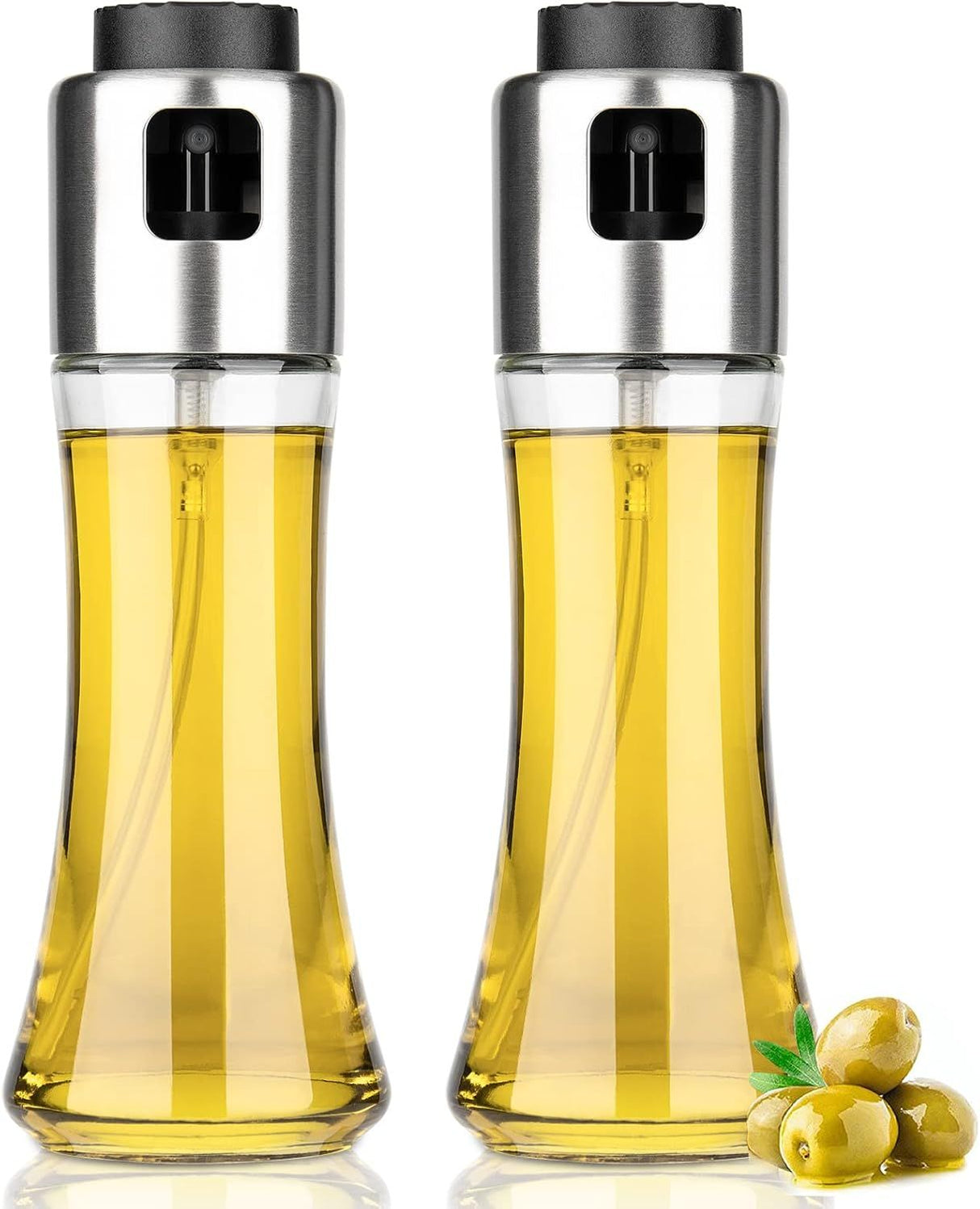2 pack Oil Dispenser Bottle 180ml/6Oz Olive Oil Dispenser Sprayer for Cooking Air fryer BBQ Grilling Salad Baking Kitchen Gadgets Accessories