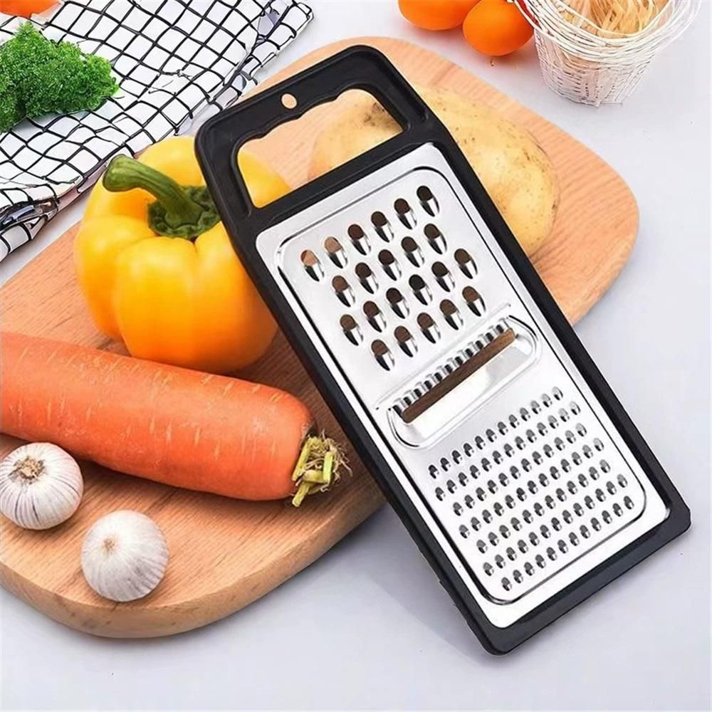 Multifunctional Multi-functional Stainless Steel Grater Vegetables and Cheese Cutter Potato Chopper Fruit Peeler Home Kitchen Accessories(Black)