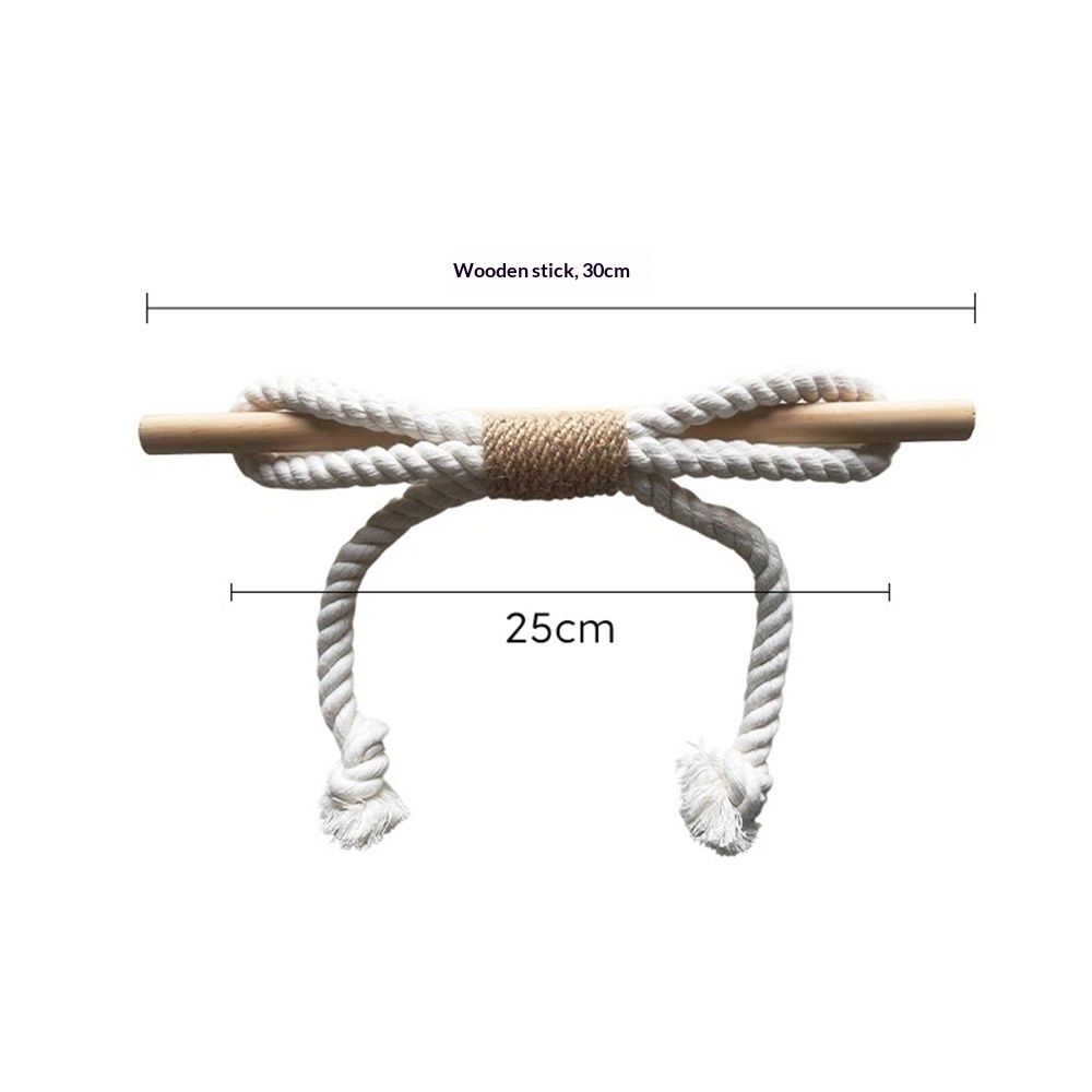 Curtain Tiebacks Rustic Holdbacks for Drapes, Farmhouse Tie Backs for Curtains, Cotton Jute Rope with Wood Club, Natural Boho Decor Shabby Chic Drapery Holder, -2Pack