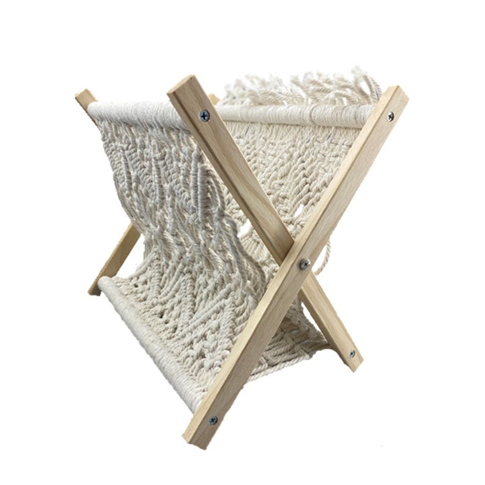 Magazine Rack Boho Storage Holder Standing Basket for Books, Newspapers, Swaddle Blanket, Dorm Essentials, Living Room, Bathroom, Office, Nursery, Home Decor(31*20*27)