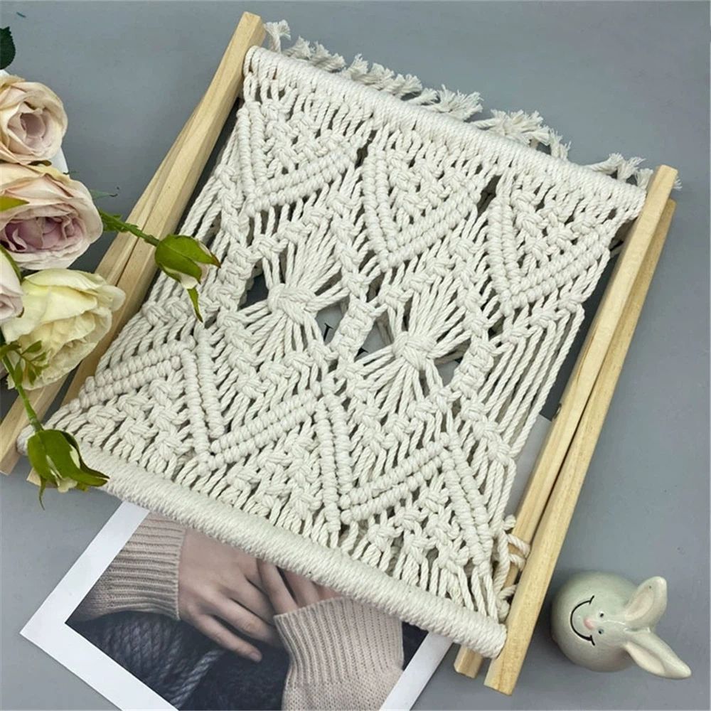 Magazine Rack Boho Storage Holder Standing Basket for Books, Newspapers, Swaddle Blanket, Dorm Essentials, Living Room, Bathroom, Office, Nursery, Home Decor(31*20*27)