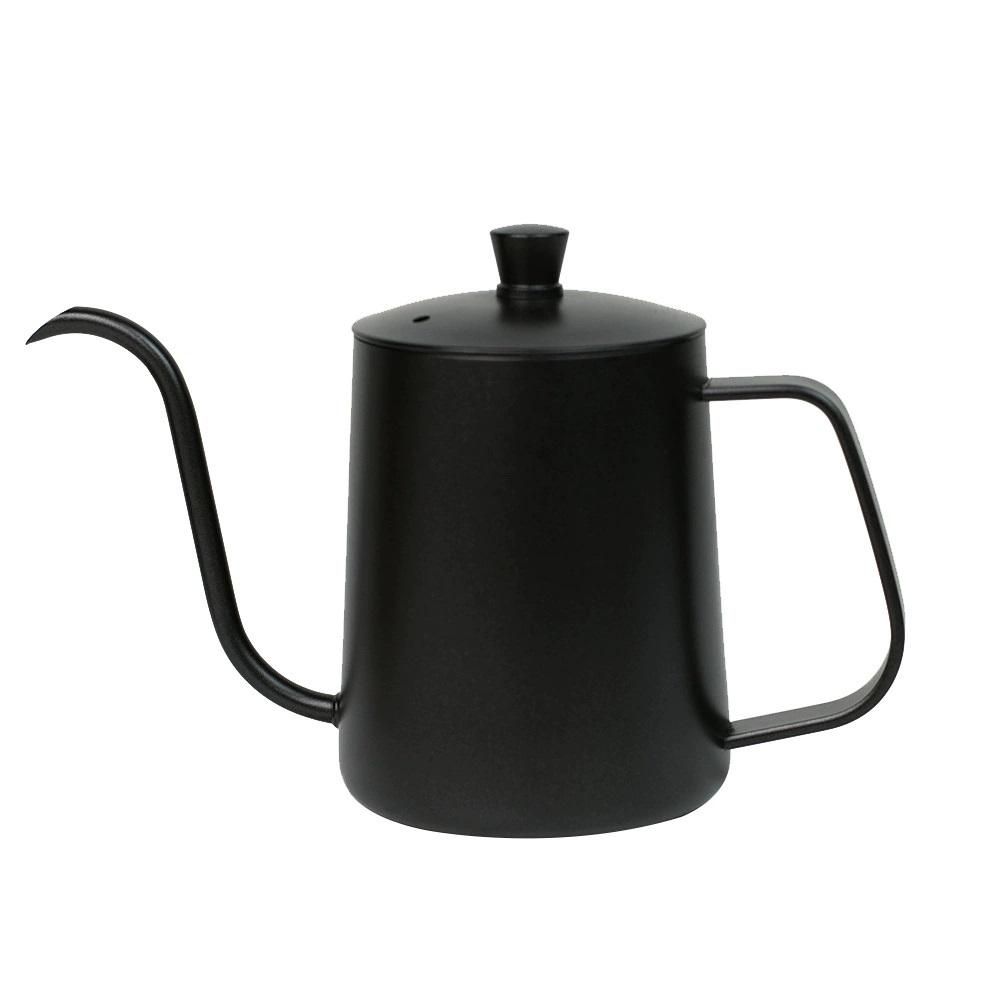 Gooseneck Pour Over Coffee Kettle 12 oz (350ml)Stainless Steel Hand Drip Long Narrow Spout for Stove Top, black