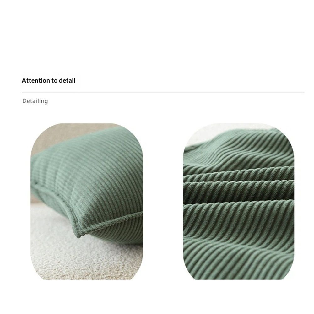 Couch Throw Pillows Covers 18x18 Inch Set of 4,Green Corduroy Decorative Cushion Case,Rustic Fun Living Room Decor (only pillowcases)