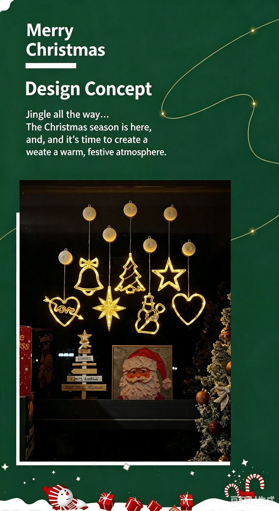Colourful Diamond Snowflake Star LED Suction Lights, Battery Operated Eye-catching Christmas Window Lighting