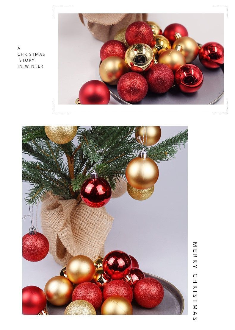 24 Pieces Electroplated Plastic Christmas Tree Pendants, Fruit Green 3cm Colorful Balls for Christmas Display and Halloween Tabletop Ornament