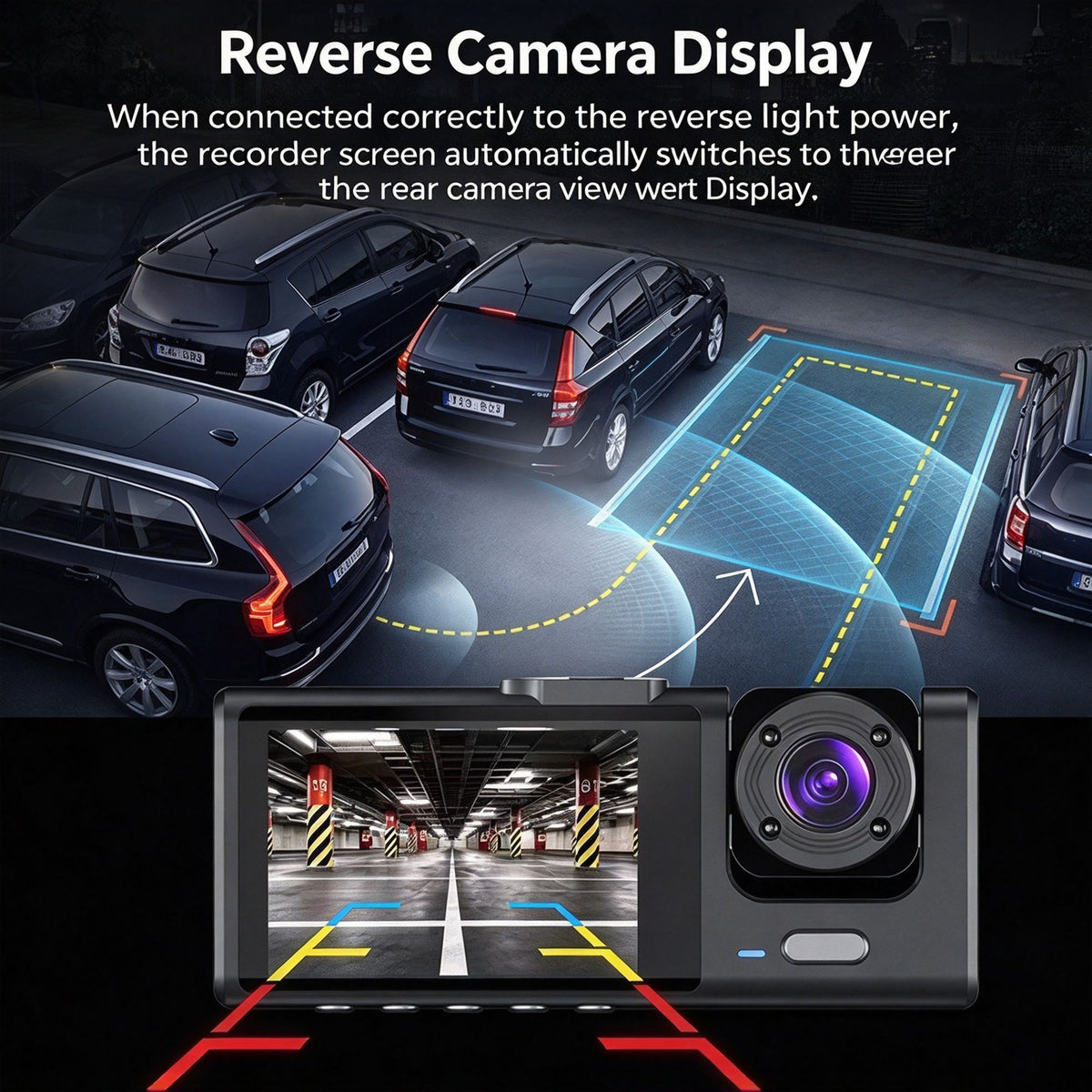 2‑Inch Screen HD Car Dash Cam Dual Front & Interior Lens With 32G Memory Card Night Vision Parking Monitor Mobile Recording, Practical Holiday Gift For Car Owners Halloween Christmas Car Gadget