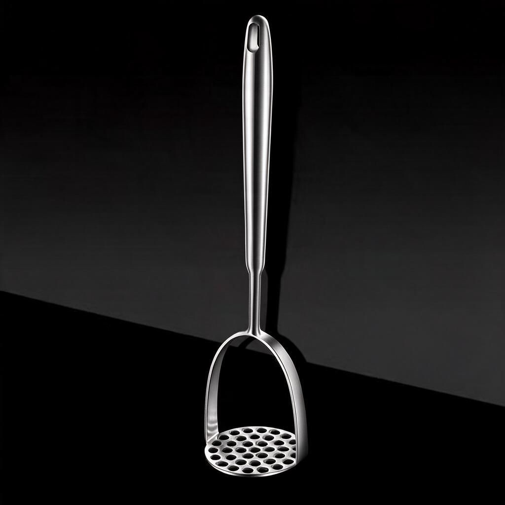 33cm Long Handle Stainless Steel Potato Masher 203g Perforated 8cm Head for Smooth Mash & Pumpkin Puree Halloween Dinner 1pc