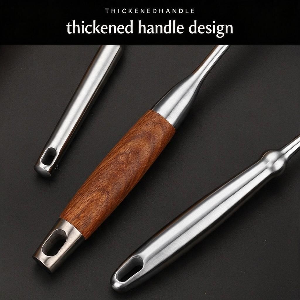 304 Steel Gourd Masher One-Piece 32cm 180g Perforated 8cm Head Hanging Hole Smooth Puree & Pumpkin Prep Halloween Kitchen 1pc