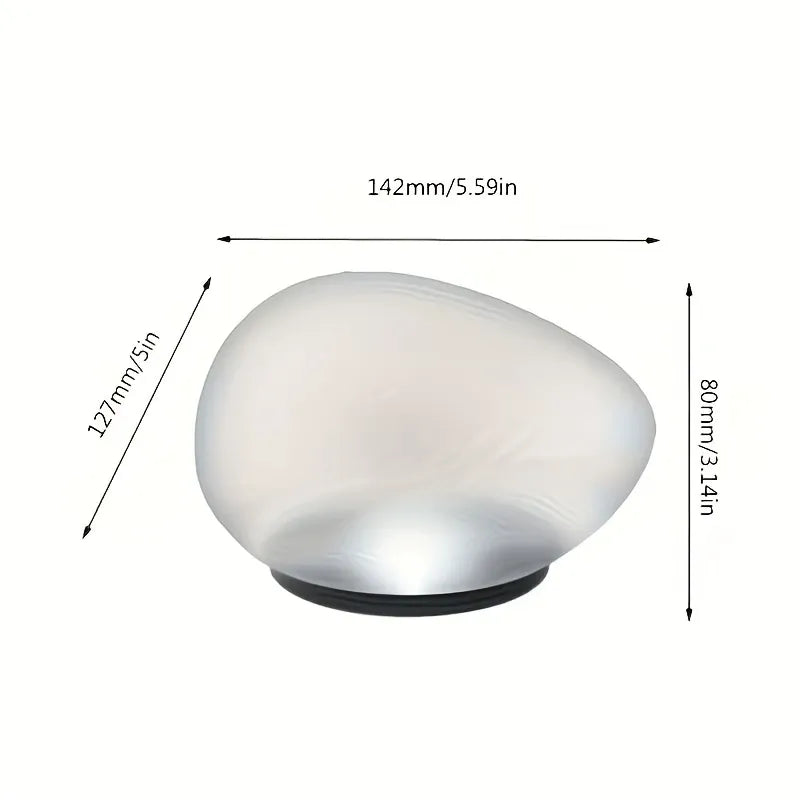 2pcs solar simulated pebble garden lights, frosted texture blends naturally, smart light control auto on/off, waterproof and weather-resistant, stable placement, ideal for garden, lawn, pathway, and landscape lighting.*white light