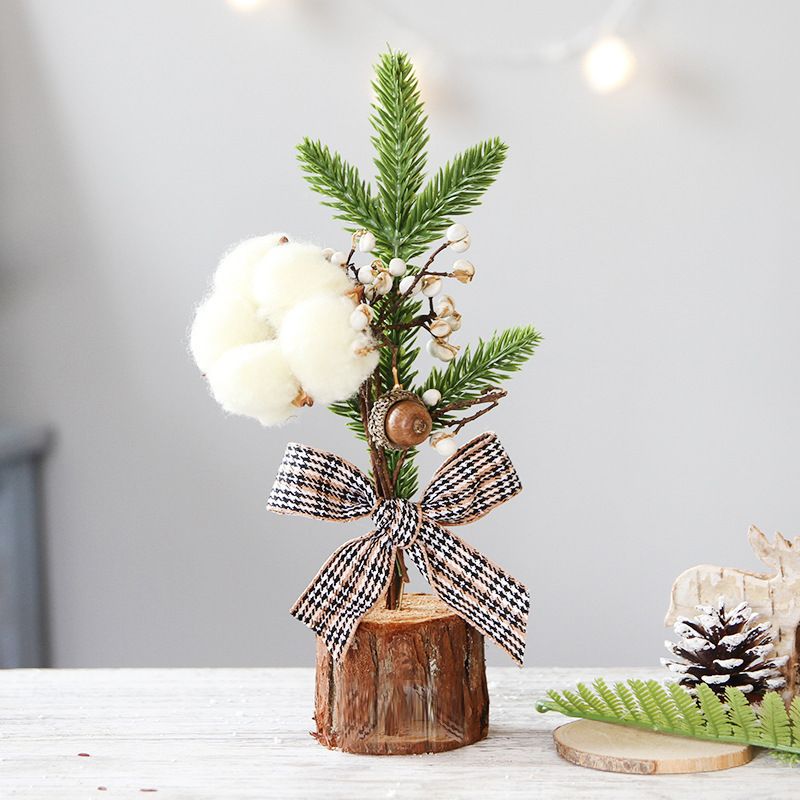 Red Berry Style 25cm Desktop Mini Christmas Tree, Christmas Window Decorative Potted Plant