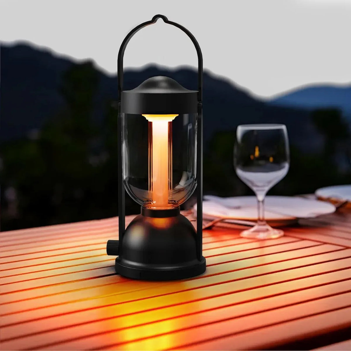 Retro Camping Lantern, 200 Lumens Stepless Dimming, 24h Long Battery Life, Essential for Outdoor Ambiance & Emergency!