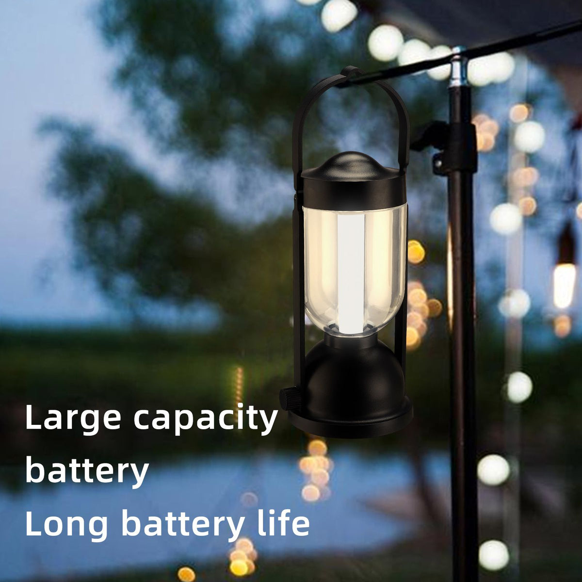Retro Camping Lantern, 200 Lumens Stepless Dimming, 24h Long Battery Life, Essential for Outdoor Ambiance & Emergency!