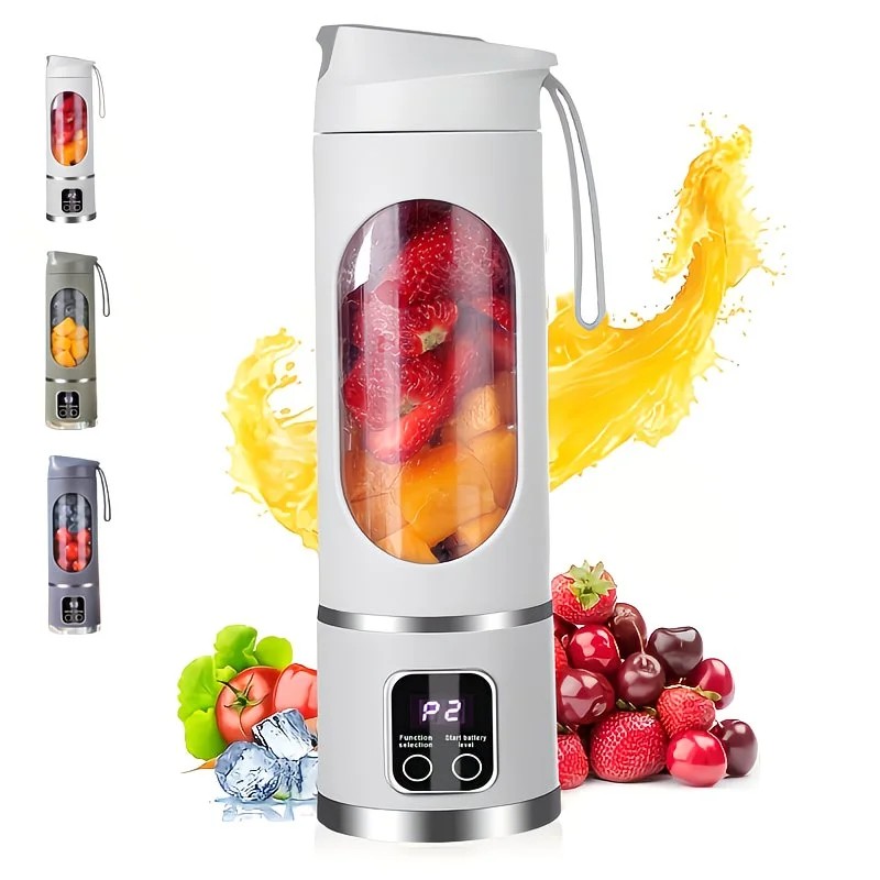 (white)Portable USB Charging Blender & Juicer - Easy to Clean, Suitable for Fruit and Vegetable Drinks, Smoothies - Capacity Ranging from 10.14 oz to 16.91 oz