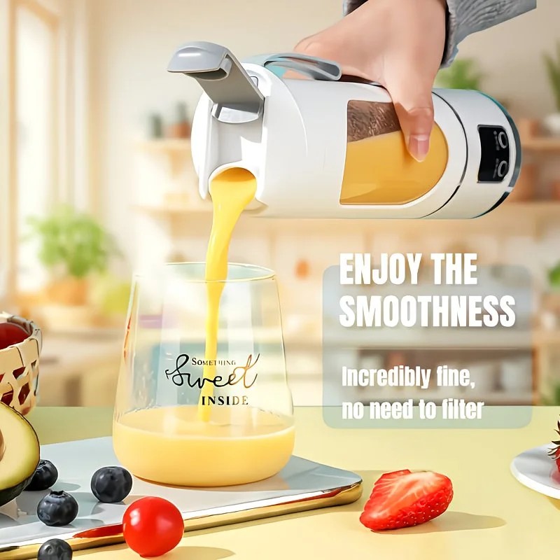 (white)Portable USB Charging Blender & Juicer - Easy to Clean, Suitable for Fruit and Vegetable Drinks, Smoothies - Capacity Ranging from 10.14 oz to 16.91 oz