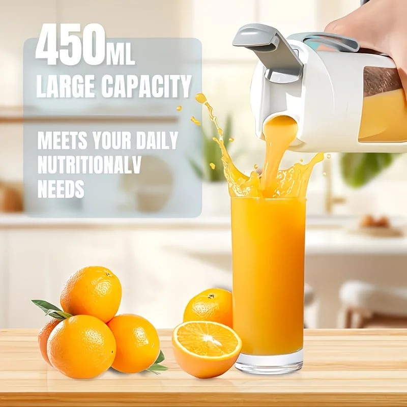(white)Portable USB Charging Blender & Juicer - Easy to Clean, Suitable for Fruit and Vegetable Drinks, Smoothies - Capacity Ranging from 10.14 oz to 16.91 oz