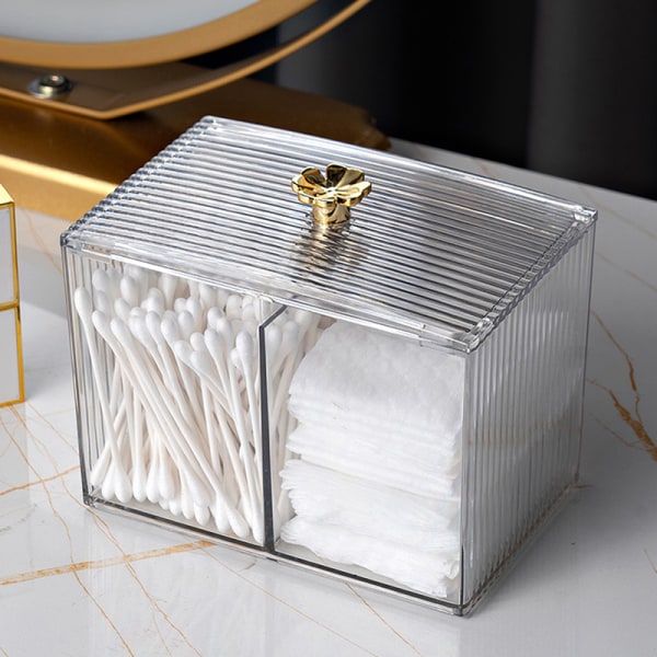 Makeup Storage Organizer Bathroom Jar Cotton Swabs Storage