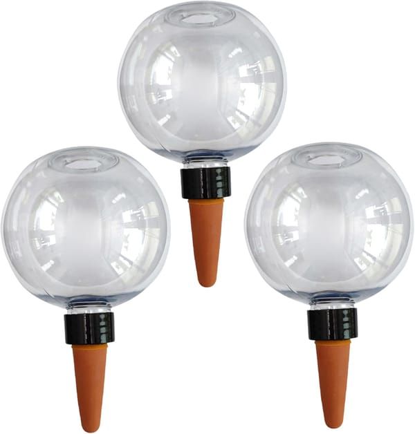 3Pcs Plant Watering Globes, 500ml Self Watering Spikes, Clear Automatic Plant Waterer for Indoor Potted Plants