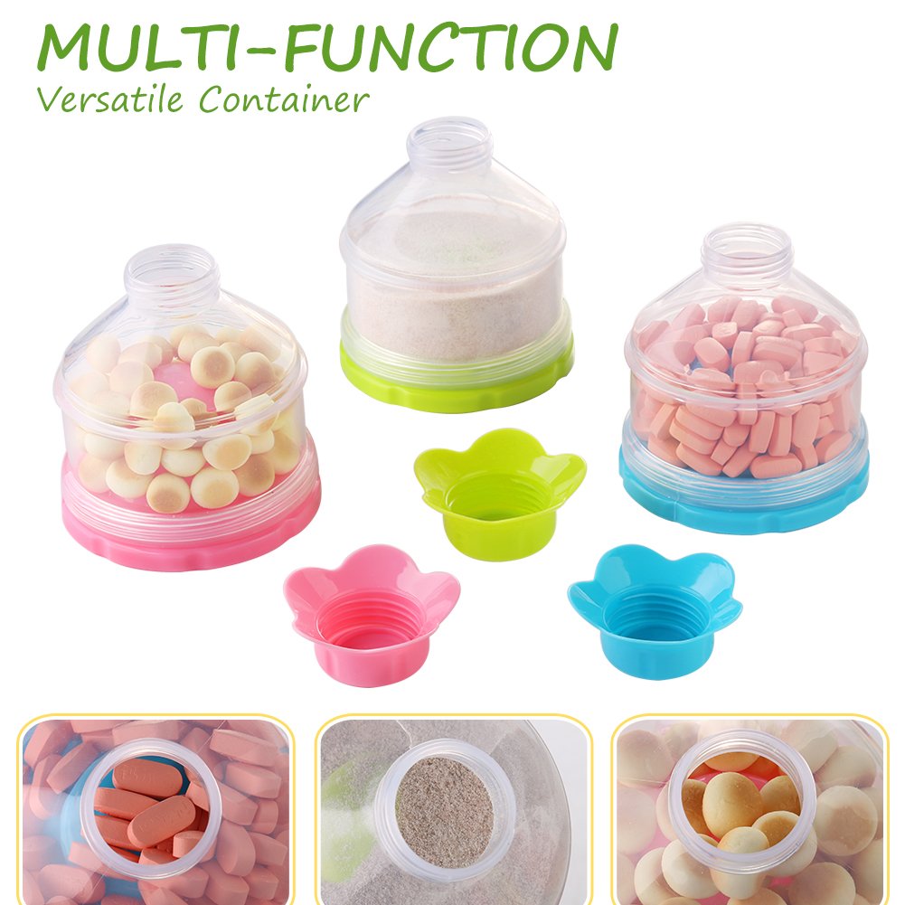 Baby Formula Dispenser, Non-Spill Stackable Formula Dispenser On The Go, Baby & Kids Snack Containers, Formula Container for Travel, BPA Free