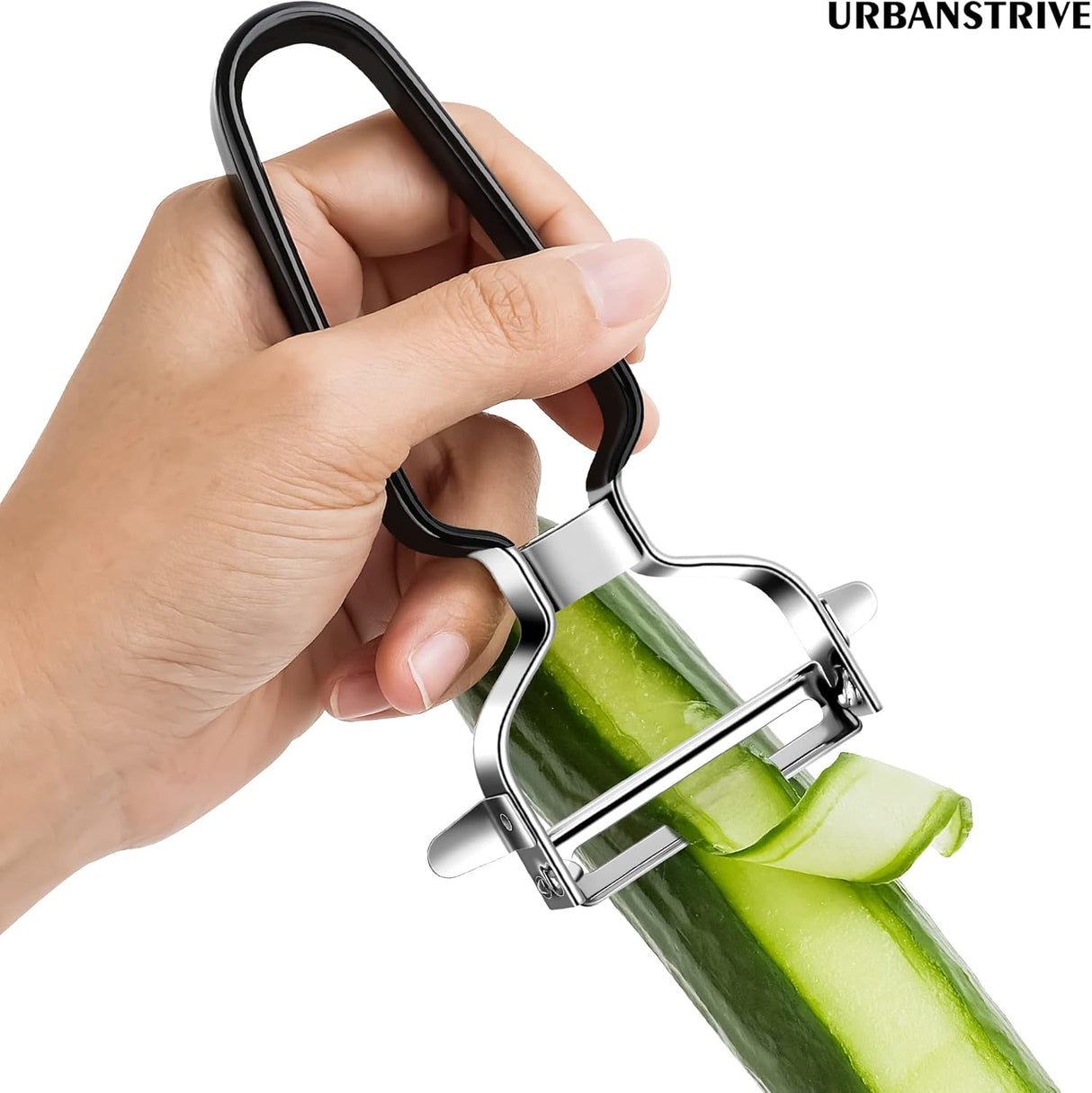 Stainless Steel Y Shaped Vegetable Peelers For Kitchen, Heavy Duty Potato Peeler Hand, Fruit Peeler Veggie Peeler, Kitchen Food Peelers, Comfortable Handle, Dishwasher Safe, Black