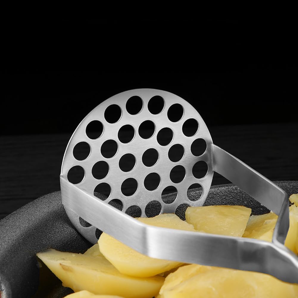 Potato Masher Stainless Steel,Mashed Potatoes Masher Kitchen Tool, Handle Potato Smasher for Potatoes,Avocado, Vegetables, Meat,12Inch Heavy Duty Metal Mashing Utensil, Dishwasher Safe