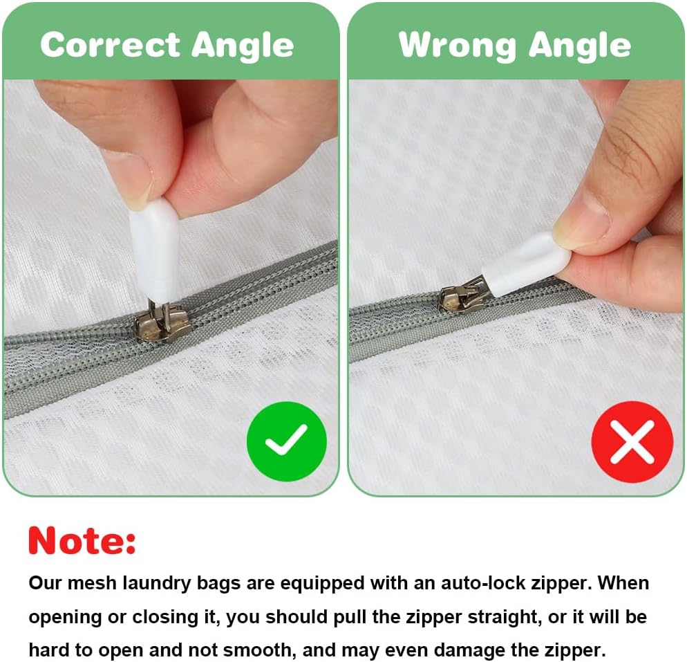 Durable Honeycomb Mesh Laundry Bags, 2 XX-Large 24in x 24in Washing Delicate Bags with Colorful Zipper for Huge Clothes, Curtain, Coverlet, Carpet
