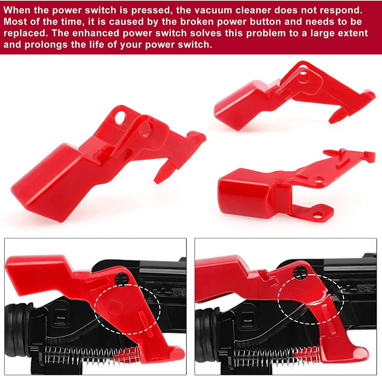 Reinforced Trigger for Dyson V11 V10 SV12 SV14 Vacuum Cleaner Replacement Parts Upgraded Power Switch Button Attachment