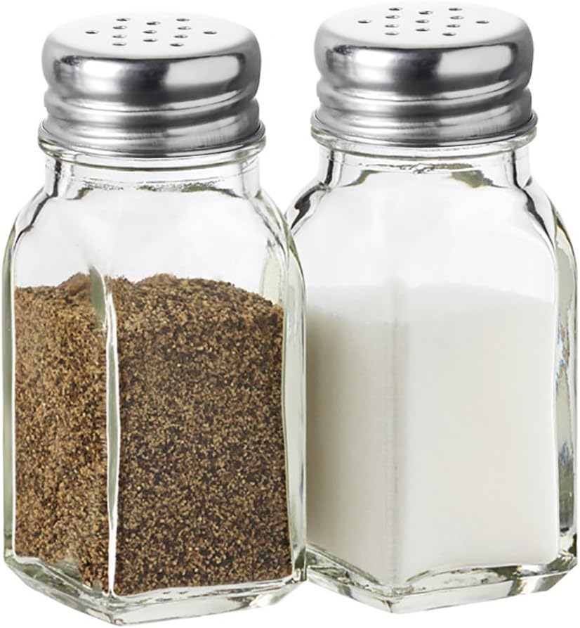 Salt and Pepper Shakers Set Clear Glass, Kitchen Gadgets Cooking Table