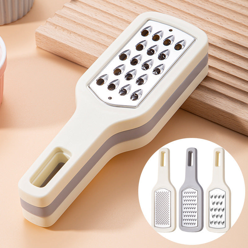 3-Piece Stainless Steel Kitchen Grater & Peeler Set - Cheese & Citrus Grater with Vegetable Peeler, Non-Slip Handle
