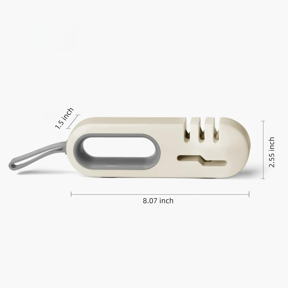 4-in-1 Kitchen Sharpener White Grey for Fruit Knives Steel Knives and Scissors
