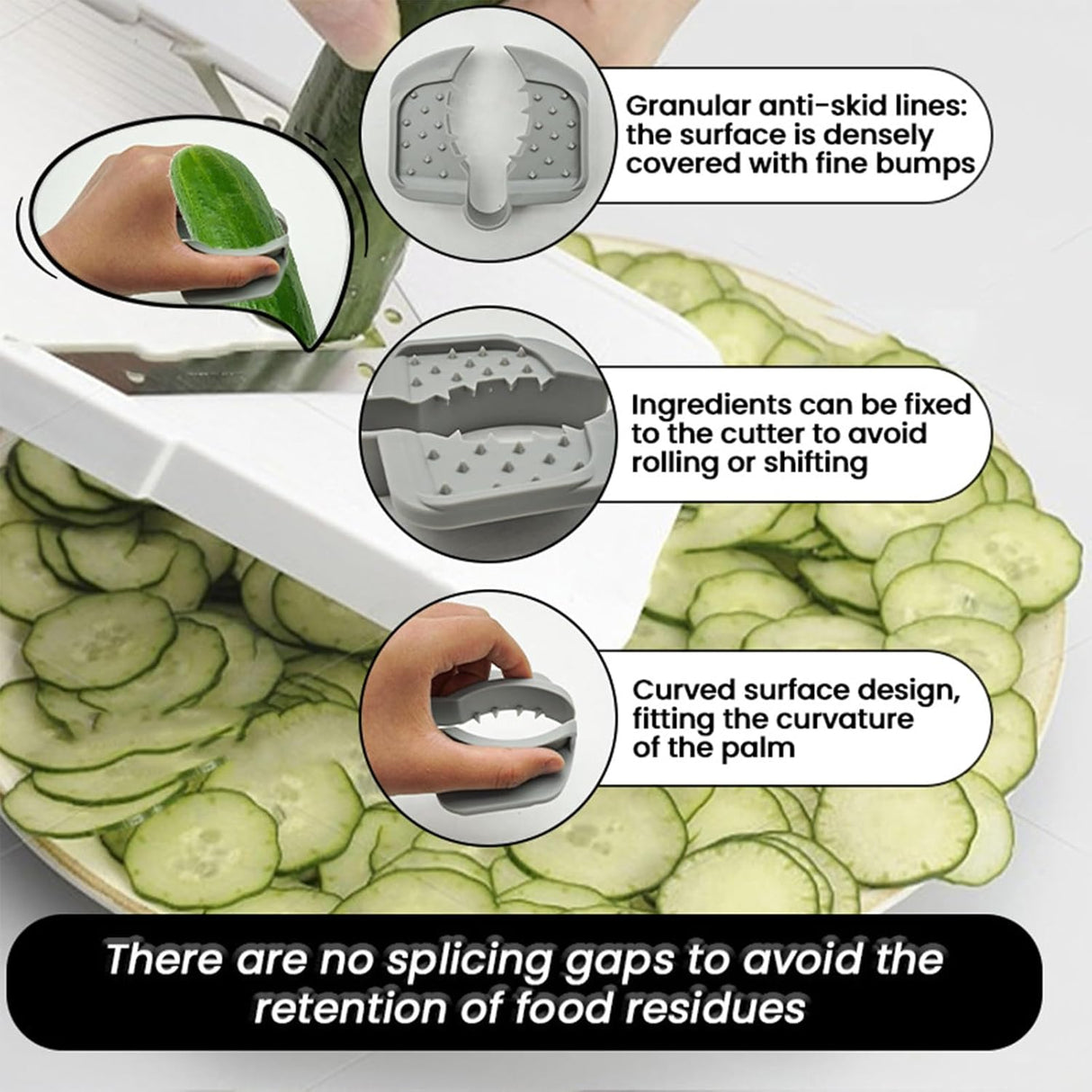 1 Piece Grey Anti-Slip Vegetable Cutter Safety Gloves - Ergonomic Kitchen Protection for Durable Food Preparation