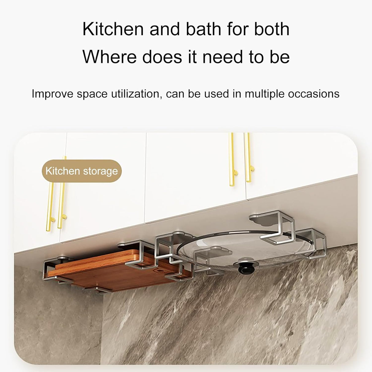 3-Piece Kitchen Sink Organizer Rack Self-Adhesive Stainless Steel Hanging Hooks for Dish Towels Accessories No Drilling Required