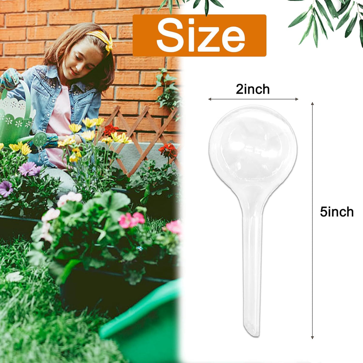 8 Pack Self Watering Balls Transparent Automatic Plant Waterer for Indoor Outdoor Flower Pots Plastic Self Watering Device