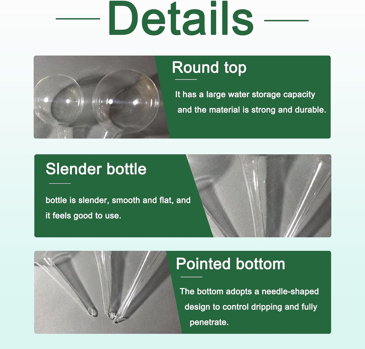8 Pack Self Watering Balls Transparent Automatic Plant Waterer for Indoor Outdoor Flower Pots Plastic Self Watering Device